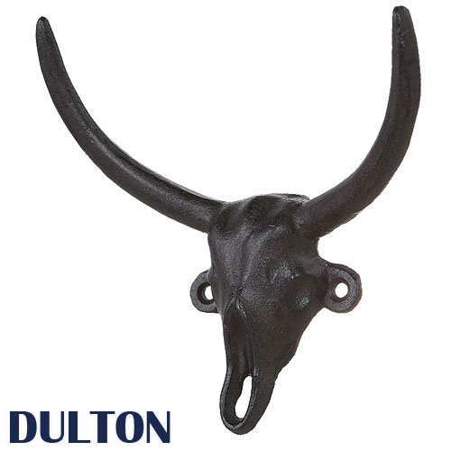 ブルスカル BULL SKULL HOOK フック 壁掛けフック ウォールフック コートフック オブジェ 壁飾り 玄関フック アイアンフック アイアン雑貨 帽子掛け アイアン 鉄製 アンティーク調 おしゃれ ディスプレイ インテリア 店舗用 ディスプレイ用 ブラック アイボリー 北欧