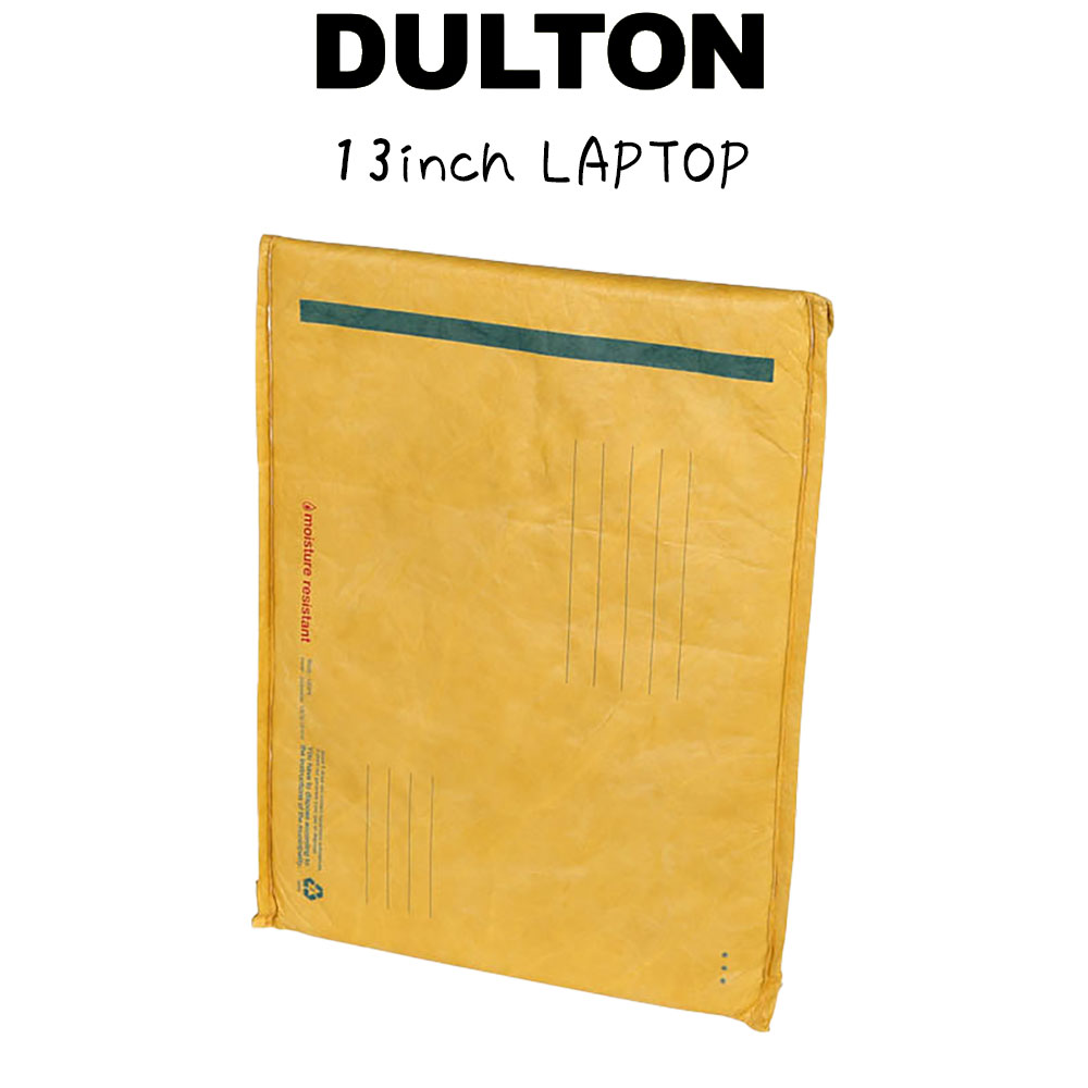 DULTON ダルトン パデッド エンベロープ バッグ 13インチ ラップトップ パソコンケース パソコンバッグ タブレットケース PCケース おしゃれ シンプル 携帯用 持ち歩き用 コンパクト 軽量 軽い ソフトスリム 耐水性 タブレット パソコン CD 書類 ラップ