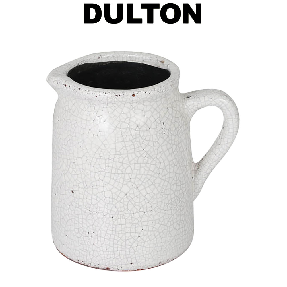 DULTON ダルトン グレイズドジャグ WHITE 花瓶 花びん ベース ジャグ 水差し ホワイト 白 テラコッタ おしゃれ シンプル ナチュラル 可愛い かわいい 小さい 小さめ コンパクト インテリア ディスプレイ プレゼント ギフト 誕生日プレゼント 誕生日祝い