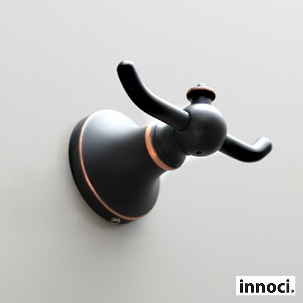 フック innoci タオルハンガー コートフック 壁掛けフック タオルかけ タオル掛け タオルホルダー 真鍮 ブラック 黒 ブロンズ モノトーンカラー 洗面所...