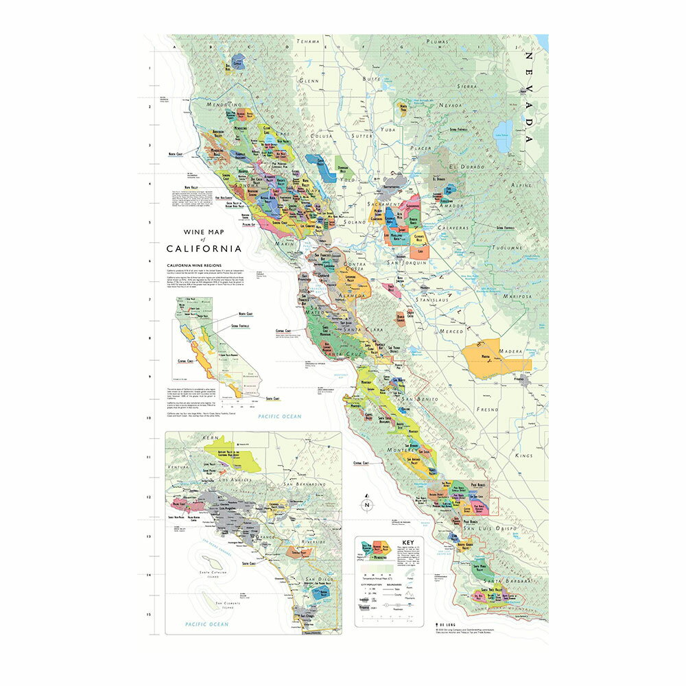 正規品 デロング社ワインマップ カルフォルニア グローバル GLOBAL ワインマップ ワイン産地 ワイン地図 DELONG社 カリフォルニア ディスプレイ インテリア ワインバー バー レストラン ホテル