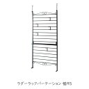 Aria エリアシリーズ デザイナーラダーラックパーテーション 幅95 ブラック色 パーテーション 店舗 什器 メルヘン ディスプレイ 衣類収納 ワードローブ ラダー パーテーション パーティション つっぱり 日本製 パーティション 間仕切り プリズム