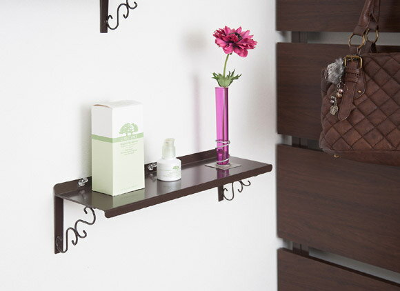 《日本製》 壁掛け飾り棚 3枚セット オフホワイト アイボリー ダークブラウン ウォールラック 飾り棚 壁掛けラック ディスプレイ棚 壁掛け棚　ウォールシェルフ 棚 おしゃれ かわいい ディスプレイ リビング 玄関 廊下 トイレ 店舗用 日本製 一人暮らし 小物収納 工事不要