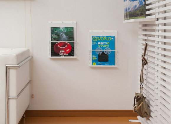 《日本製》 壁掛けマガジンディスプレイ棚小2枚セット オフホワイト アイボリー ダークブラウン マガジンラック 飾り棚 壁掛けラック ディスプレイ棚 ディスプレイラック 雑誌収納 壁掛け棚　ウォールラック　ウォールシェルフ おしゃれ かわいい ディスプレイ リビング 寝室