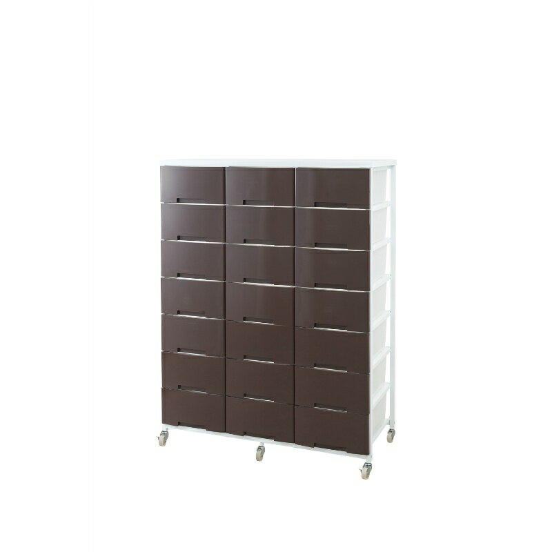 日本製 大量収納プラスチックチェスト 3列×7段 プラスチックチェスト 収納チェスト 衣装ケース 衣類ケース 収納ケース 収納棚 衣類棚 衣類収納 タンス たんす 箪笥 引き出し収納 ランドリーチェスト チェスト 3列7段 三列七段 21杯 大容量 キャスタ