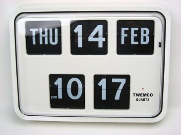 TWEMCO トゥエンコ 『パタパタカレンダークロック』 BQ-17 掛け時計 インテリア小物 置物 時計 壁掛け時計 掛時計 壁掛時計 インテリア カレンダー カレンダークロック ウォールクロック 時計・壁（ウォールナット）