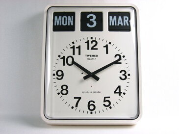 TWEMCO トゥエンコ 『パタパタカレンダークロック アナログ式』 BQ-20 掛け時計 インテリア小物 置物 時計 壁掛け時計 掛時計 壁掛時計 インテリア カレンダー カレンダークロック ウォールクロック