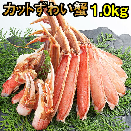 寿司屋の蟹は鮮度と甘みが違う!生でも食べられるカットずわいがに1.0kg(2~3人前)　【送料無料】/ずわい蟹/ズワイガニ/カニ/蟹/かにしゃぶ/鍋/ポーション/むき身/がってん寿司/あす楽