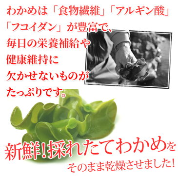 乾燥カットわかめ90g 【送料無料】三陸産/ワカメ/若布/スープ/国産/乾燥/海藻/味噌汁/メール便でお届け/がってん寿司