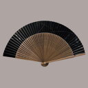 高級絵付扇子(紳士用) 黒地 トンボ まとめ買い5本