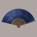 紳士用扇子(7.5寸35間) 紺地 鮎 まとめ買い10本