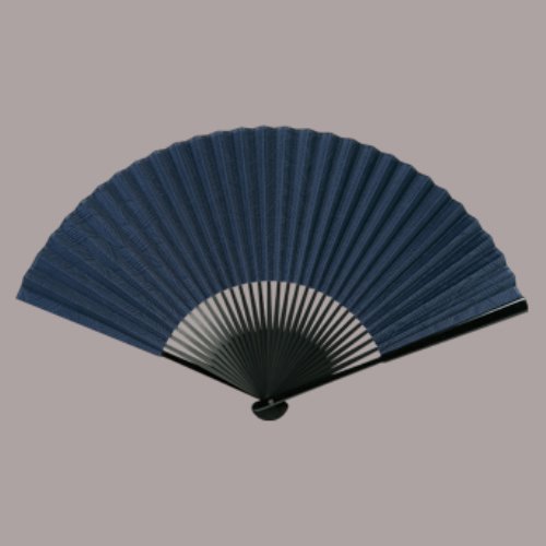 大型布貼扇子 大型扇子　紺模様 まとめ買い5本