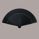 絹貼扇子 大短地(黒) まとめ買い10本