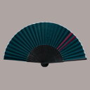涼風布貼扇子 レッドライン まとめ買い10本