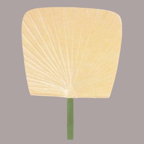 竹・一文字型うちわ 両面無地（楮紙） まとめ買い30本