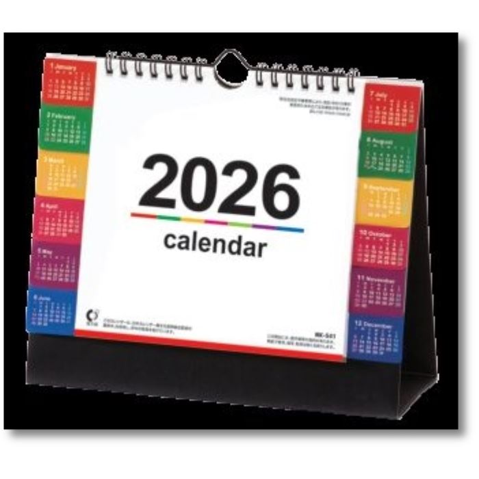 カレンダー2026卓上カラーインデ...