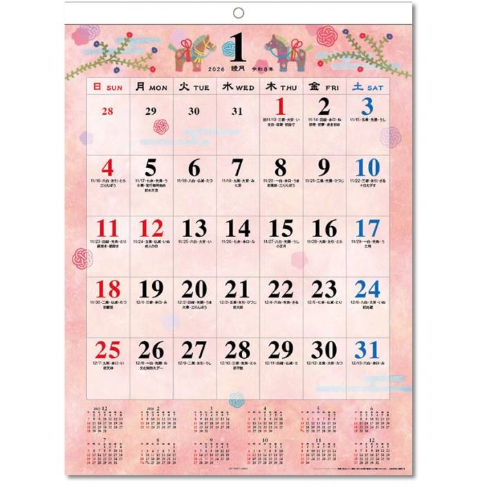 【2027年版 予約受付中】本商品は2027年版カレンダーの予約商品です。発売後、順次発送いたします。発売予定日：2026年9月19日【画像について】現在掲載している画像は2026年版のものです。2027年版の画像は入荷次第、順次差し替えます。 和の歳時記 カテゴリアート 仕様52×38cm・12枚 巻/ヒラヒラ 税込価格1485 本体価格1350 JAN4995027175403 発売日2026年9月19日 発売ブロック1 ※発売日が異なる商品と同梱発送は発売後、入荷後の出荷になりますのでご了承ください。