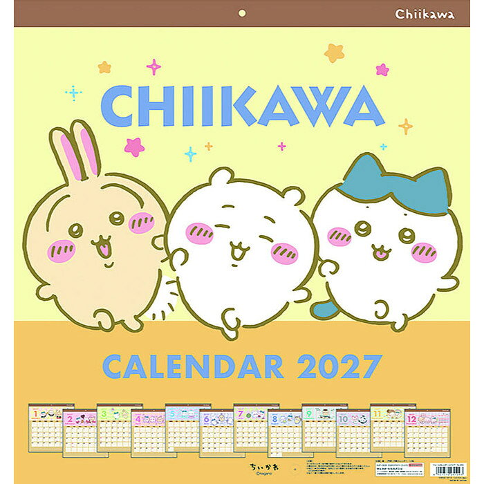 2027年カレンダー アニメ ちいかわ スクエア 壁掛け 2026年9月19日発売