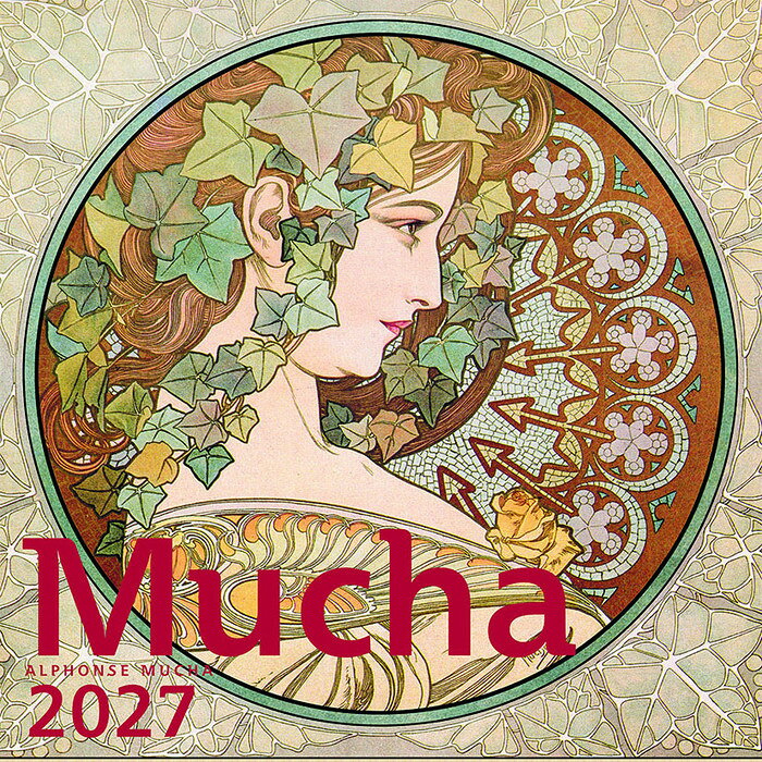 2027年カレンダー アート ミュシャ 壁掛け