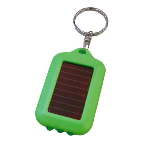 名入れ　ソーラーLEDキーホルダー　ライトグリーン