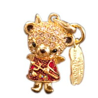 テディベア クリスタルペンダント&ストラップ (悪魔)弟 レッド (Teddy-024RE) 【新品・正規品・送料無料】 ギフト 【】