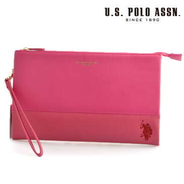 US POLO ASSN 500093 USPA-1903 pink dark pink サフィアノ クラッチバッグ 【新品・正規品・送料無料】 ギフト 【】