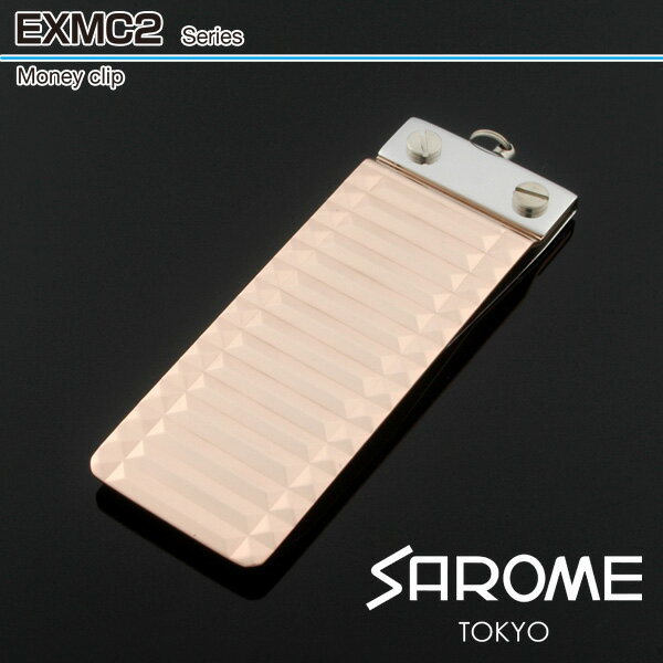 サロメ サロメ[SAROME] マネークリップ exmc2-09 ローズゴールド-横ライン sarome サロメ アクセサリー 【新品・正規品・送料無料】 ギフト 【】