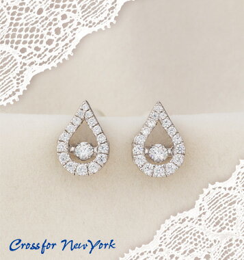 樂天商城 - クロスフォー ピアス NYE-106 Twinkle Tear Dancing Stoneシリーズ 女性用ネックレス Crossfor NewYork【新品・正規品・送料無料】 ギフト 【】