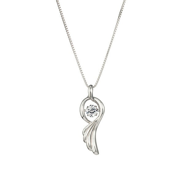 Silver - クロスフォー ネックレス NYP-537 Dancing Angel wing Dancing Stoneシリーズ 女性用ネックレス Crossfor NewYork【新品・正規品・送料無料】 ギフト 【】