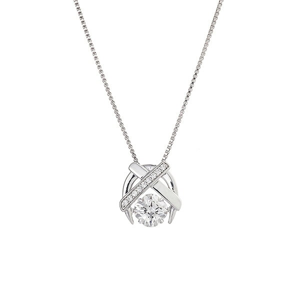 Silver - クロスフォー ネックレス NYP-579 Artemis Dancing Stoneシリーズ 女性用ネックレス Crossfor NewYork【新品・正規品・送料無料】 ギフト 【】