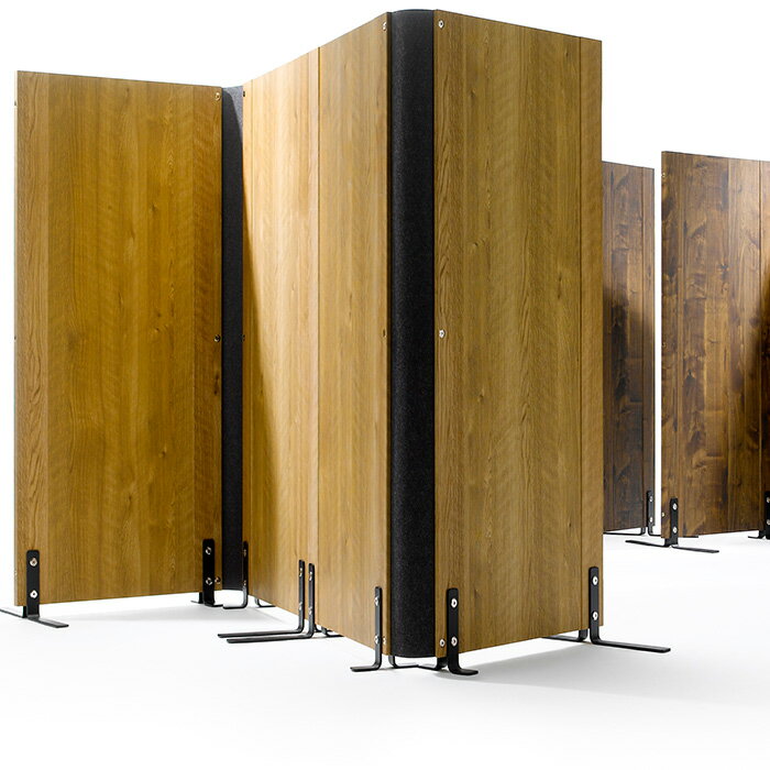 フォールディングパーティション 簡単連結 フェルト おしゃれ ナチュラル ブラウン 木目 折りたたみ オフィス ソーホー SOHO e-room