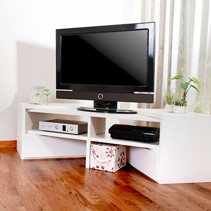 樂天商城 - お部屋とTVに合わせて伸縮テレビ台 VEEO ローボード コーナー なリビングボード TV 伸張 木製 日本製 完成家具 送料無料 AV収納(tvボード オーディオボード tvラック テレビラック オーディオラック テレビ) 一人暮らし ひとり 一人 二人暮らし