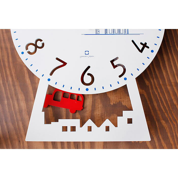 ヤマト工芸 CHILD CLOCK バス BUS YK14-104 振り子時計 アニマル動物 子供部屋 シンプル モダン おしゃれ かわいい 振り子時計 クロック CLOCK 時計 振子時計 日本製 一人暮らし ひとり 一人 二人暮らし【北海道・沖縄・離島配送不可】 [2]