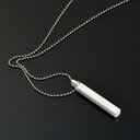 ペンダントトップ セラミック スティックペンダント 白 ホワイト ネックレスチェーン付き|Ceramic アクセサリー レディース メンズ