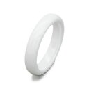 指輪 セラミック シンプルな甲丸リング 幅4.0mm 白 ホワイト|Ceramic アクセサリー レディース メンズ