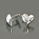 【2個セット】 カフスボタン ブラス クールなハートのデザインがお洒落なカフス|カフリンクス 真鍮 アクセサリー メンズ