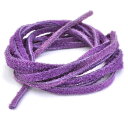 【売り切り】 革紐 ウシ紐 日本製 両面スエードの牛革ひも 平紐 幅3.0mm 長さ100cm パープル 紫|手芸用品 金具 飾り パーツ 部品 ネックレス レ...