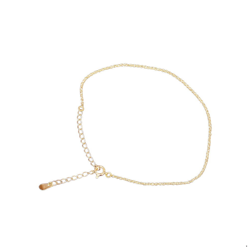 アンクレット チェーン 10金 ピンクゴールド 小豆チェーン 幅1.1mm 長さ24cm|鎖 K10PG k10 10k 貴金属 ジュエリー レディース メンズ