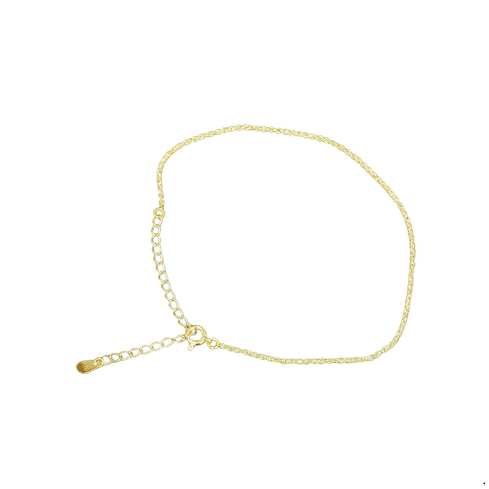 アンクレット チェーン 10金 イエローゴールド 小豆チェーン 幅1.0mm 長さ24cm|鎖 K10YG k10 10k 貴金属 ジュエリー レディース メン...