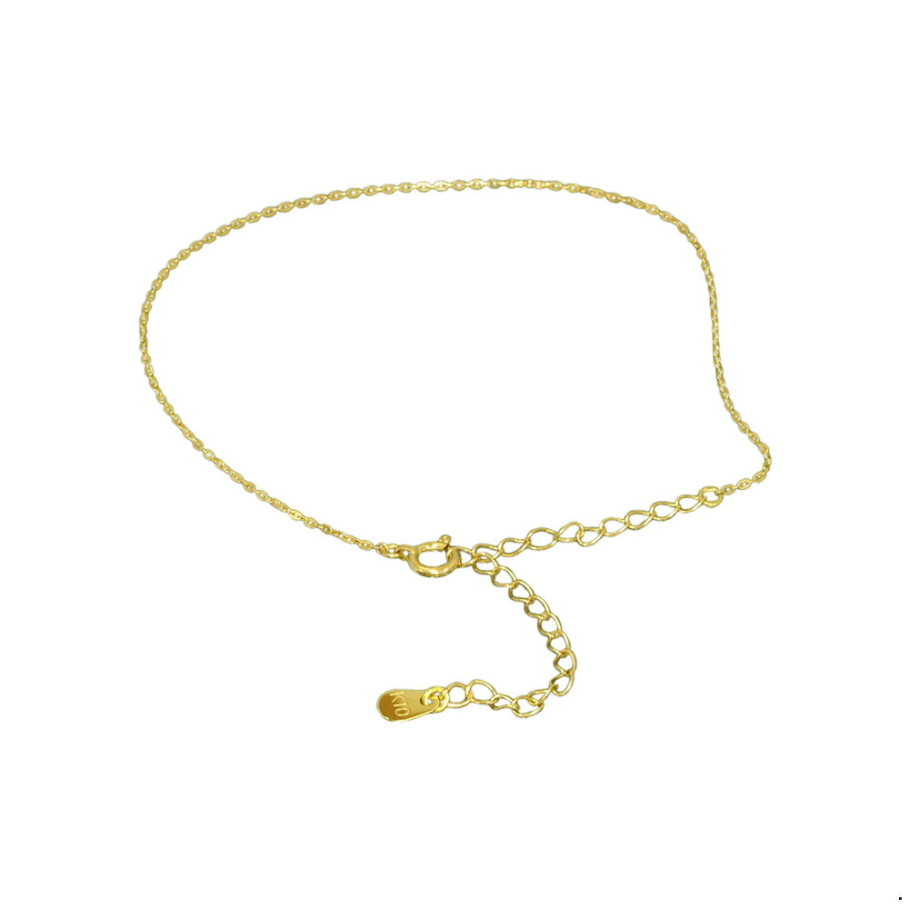 アンクレット チェーン 10金 イエローゴールド フラット小豆チェーン 幅0.8mm 長さ24cm|鎖 K10YG k10 10k 貴金属 ジュエリー レディー...
