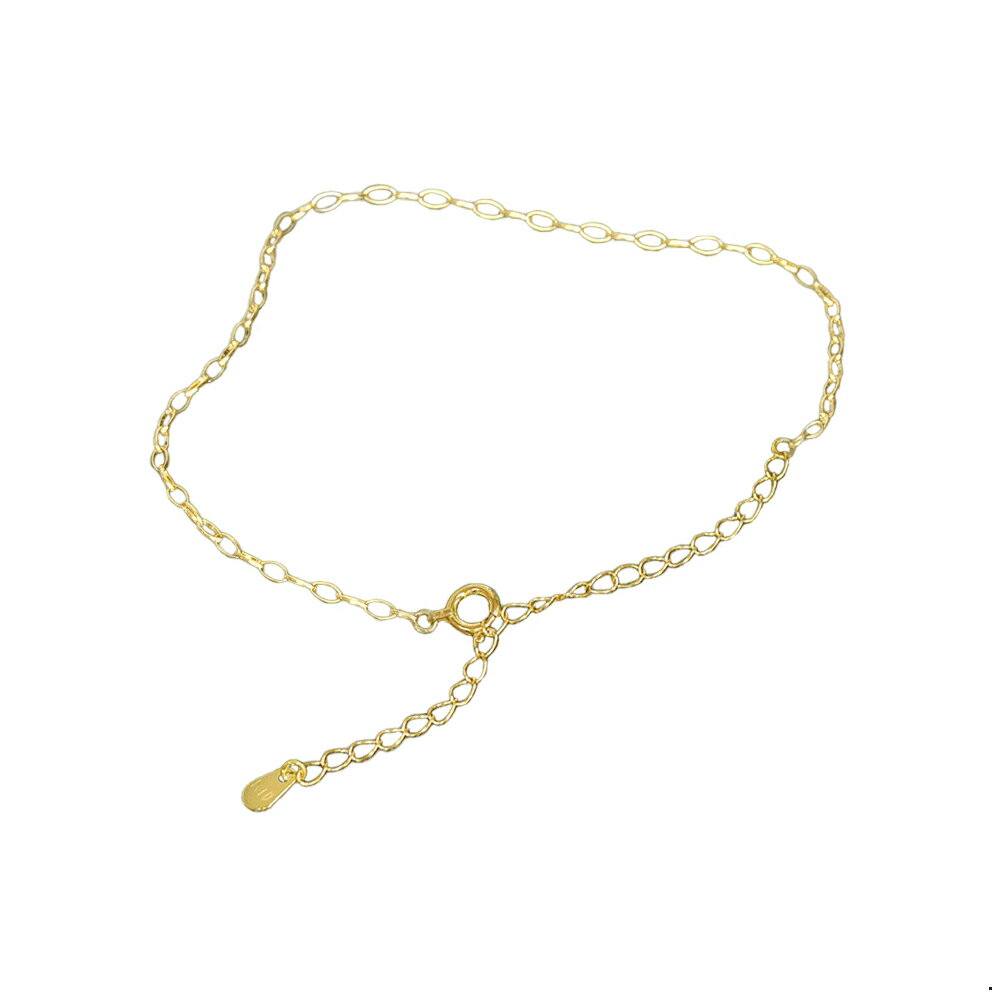 アンクレット チェーン 10金 イエローゴールド オーバルロールチェーン 幅1.5mm 長さ24cm|鎖 K10YG k10 10k 貴金属 ジュエリー レディ...