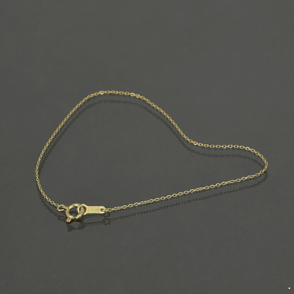 ブレスレット チェーン 10金 イエローゴールド 小豆チェーン 幅0.7mm 長さ22cm｜鎖 K10YG k10 10k 貴金属 ジュエリー レディース メンズ