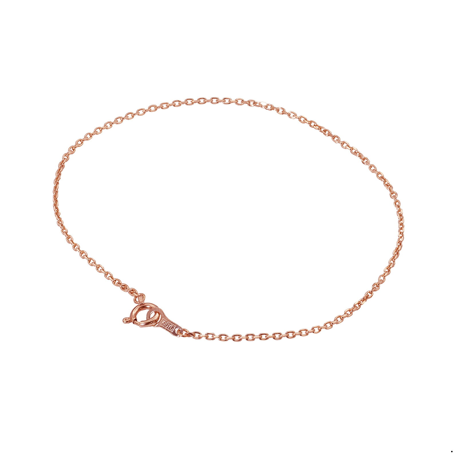Pink Gold - ブレスレット チェーン 10金 ピンクゴールド 4面カット小豆チェーン 幅1.3mm 長さ22cm｜鎖 K10PG k10 10k 貴金属 ジュエリー レディース メンズ