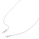 メガネチェーン 10金 ホワイトゴールド 4面カット小豆チェーン(Wドーナツ型) 幅1.1mm 長さ70cm 眼鏡チェーン|鎖 K10WG k10 10k 貴金...