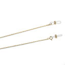 メガネチェーン 10金 イエローゴールド グリームカット入り4面カット小豆チェーン(Wドーナツ型) 幅1.0mm 長さ70cm 眼鏡チェーン|鎖 K10YG k...