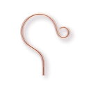 【1個売り】 ピアスパーツ 10金 ピンクゴールド フックピアスパーツ 外巻き環 線径0.60mm 縦13.0mm|手芸用品 金具 飾り パーツ 部品 K10P...