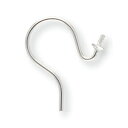 【1個売り】 ピアスパーツ 10金 ホワイトゴールド フックピアスパーツ つきさし付き 線径0.60mm 縦14.0mm|手芸用品 金具 飾り パーツ 部品 K...