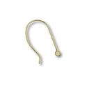 【1個売り】 ピアスパーツ 10金 イエローゴールド フックピアスパーツ 線径0.70mm 縦15.0mm|手芸用品 金具 飾り パーツ 部品 K10YG k1...
