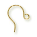 【1個売り】 ピアスパーツ 10金 イエローゴールド フックピアスパーツ 外巻き環 線径0.60mm 縦13.0mm|手芸用品 金具 飾り パーツ 部品 K10...