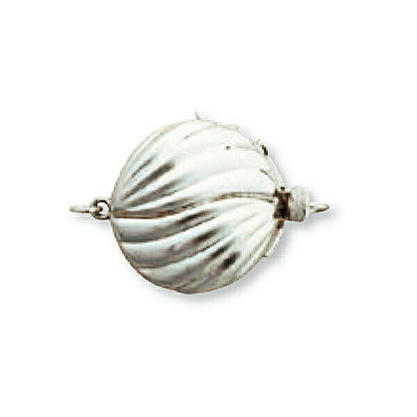 【1個売り】 留め具 14金 ホワイトゴールド パール用差し込み式クラスプ セーフティー付き 縦15.0mm 横18.0mm 真珠 ビーズ|手芸用品 金具 飾り...